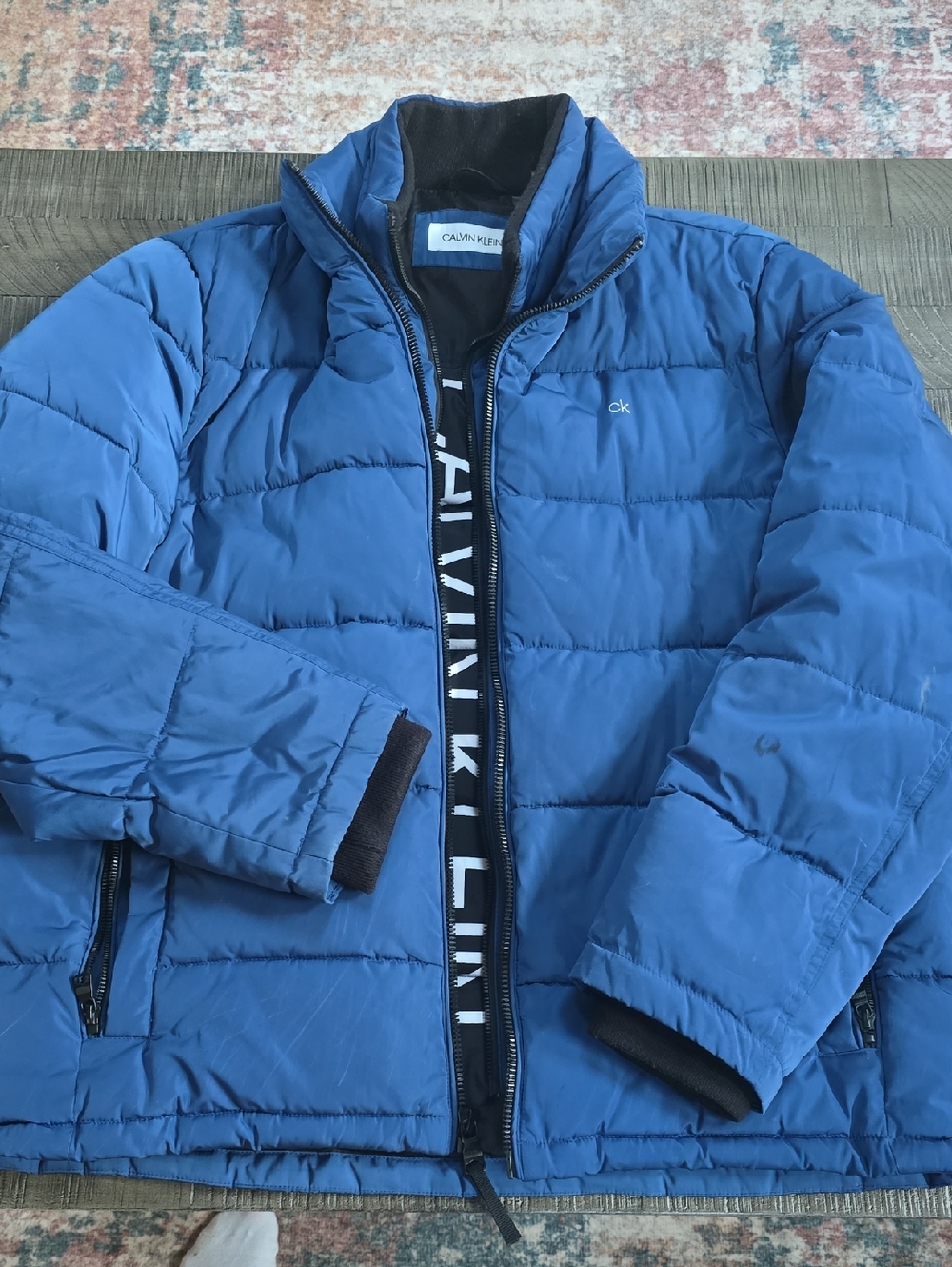 Calvin Klein Royal Blue Quilted Puffer Jacket